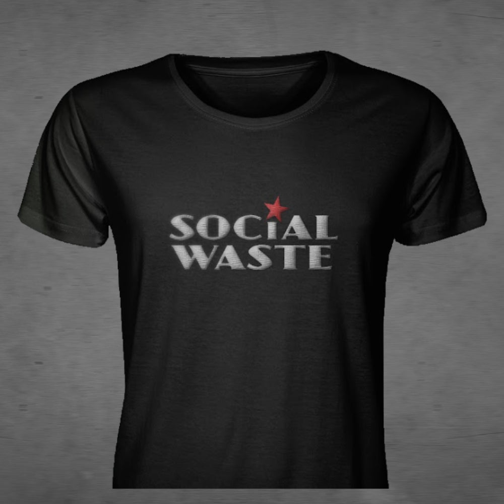 T-Shirt μαύρο κέντημα